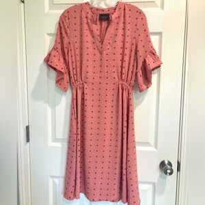 Amana Dusty Rose Short Sleeve Dress S